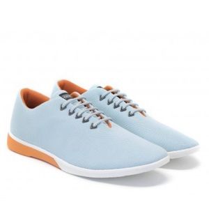 Muroexe Aqua blue atom sneakers sz 42 8.5M
